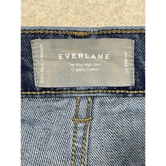Everlane Women’s Size 33 Regular The Way High Jean Organic Cotton Blue -Casual - Picture 10 of 12